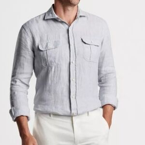 Peter Millar long sleeve sport shirt,size M